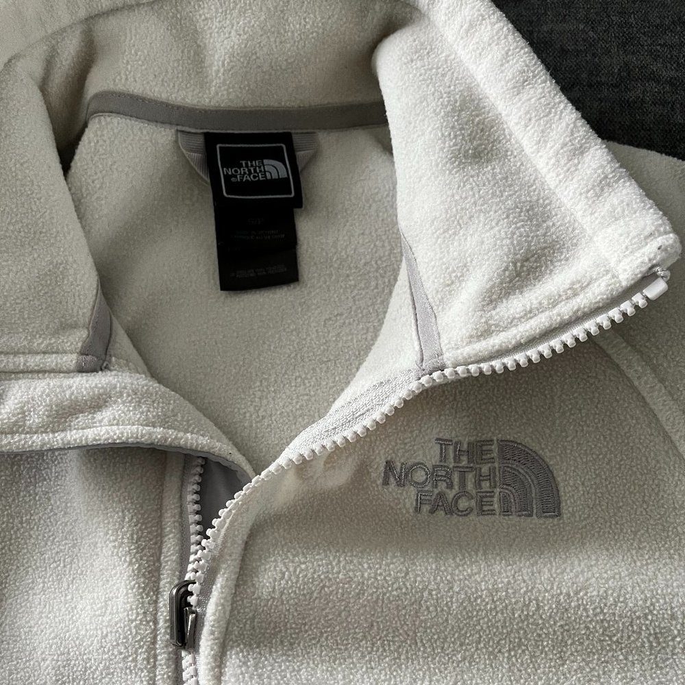 The North Face fleece jacket women's off white size small